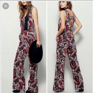 Free People Size 6 Until Sunrise Velvet Floral Jumpsuit